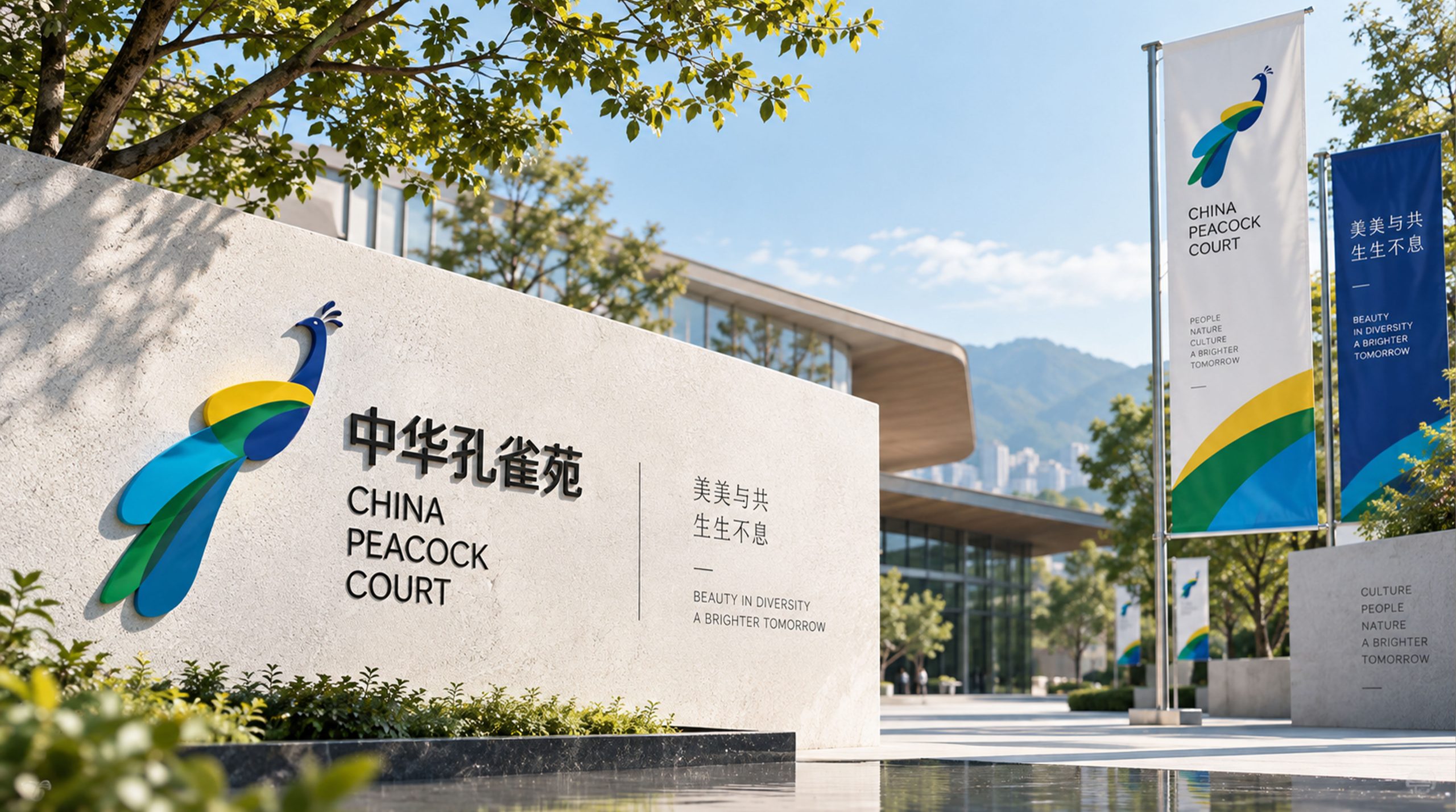 中华孔雀苑标志设计