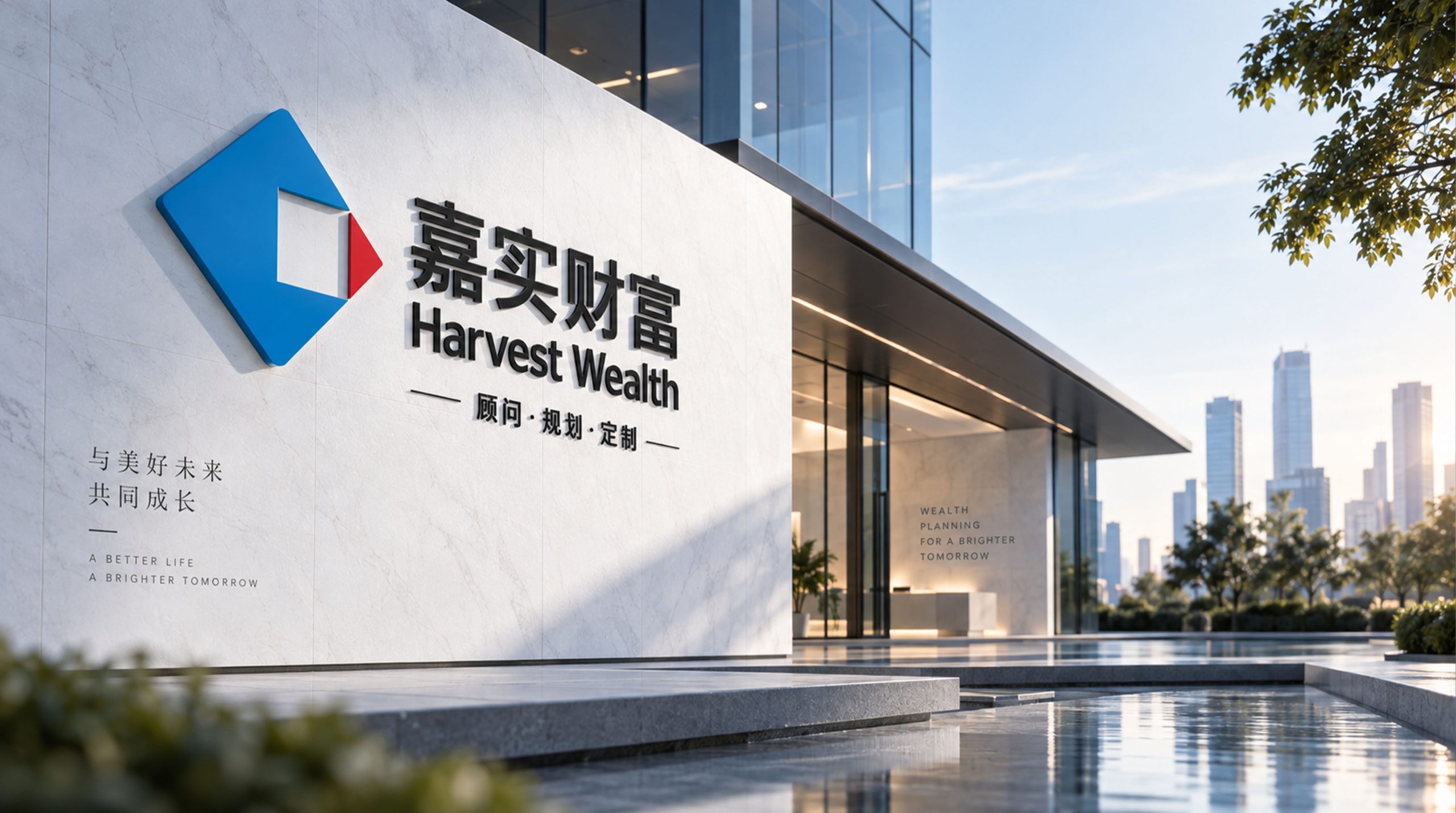 嘉实财富 Harvest Wealth标志设计
