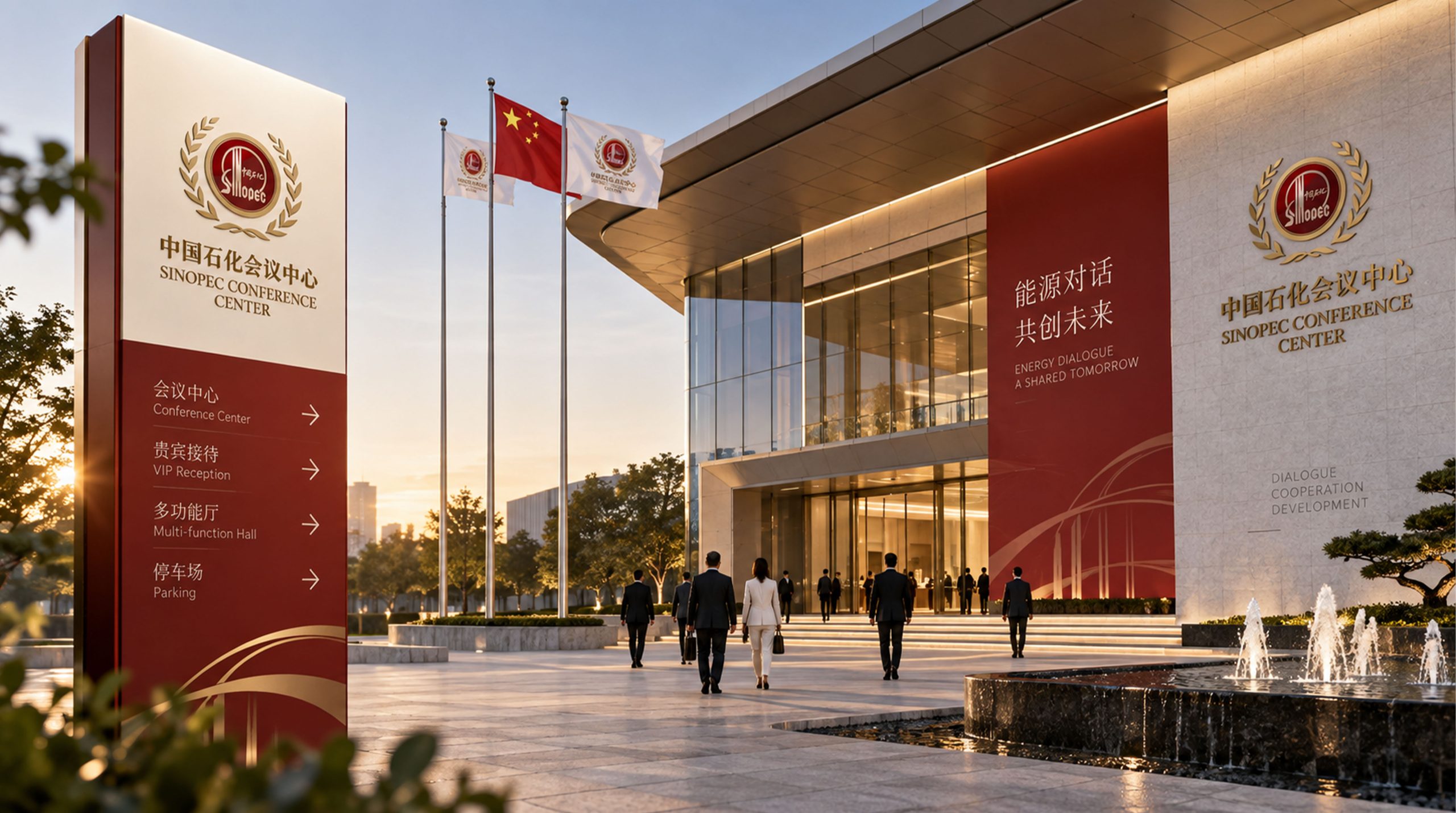 中国石化会议中心标志设计
