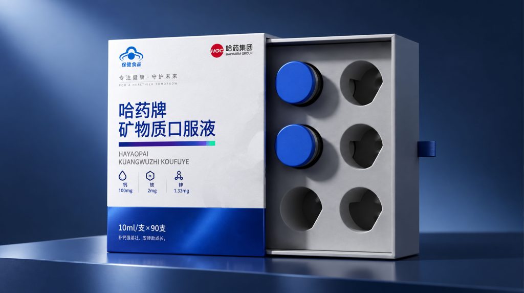 哈药牌矿物质口服液包装设计