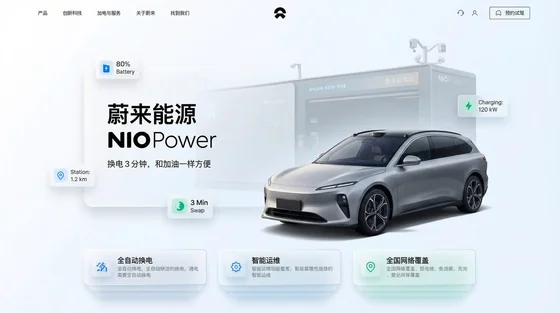 蔚来｜页面结构与产品信息 · 项目设计展示