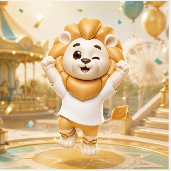 金鬃小狮 欢乐庆祝