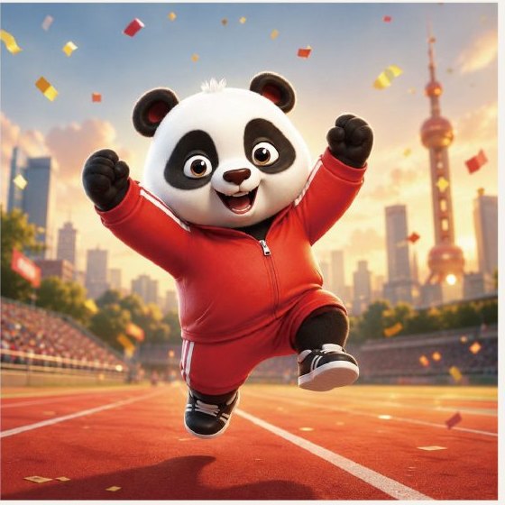 运动熊猫 欢乐庆祝