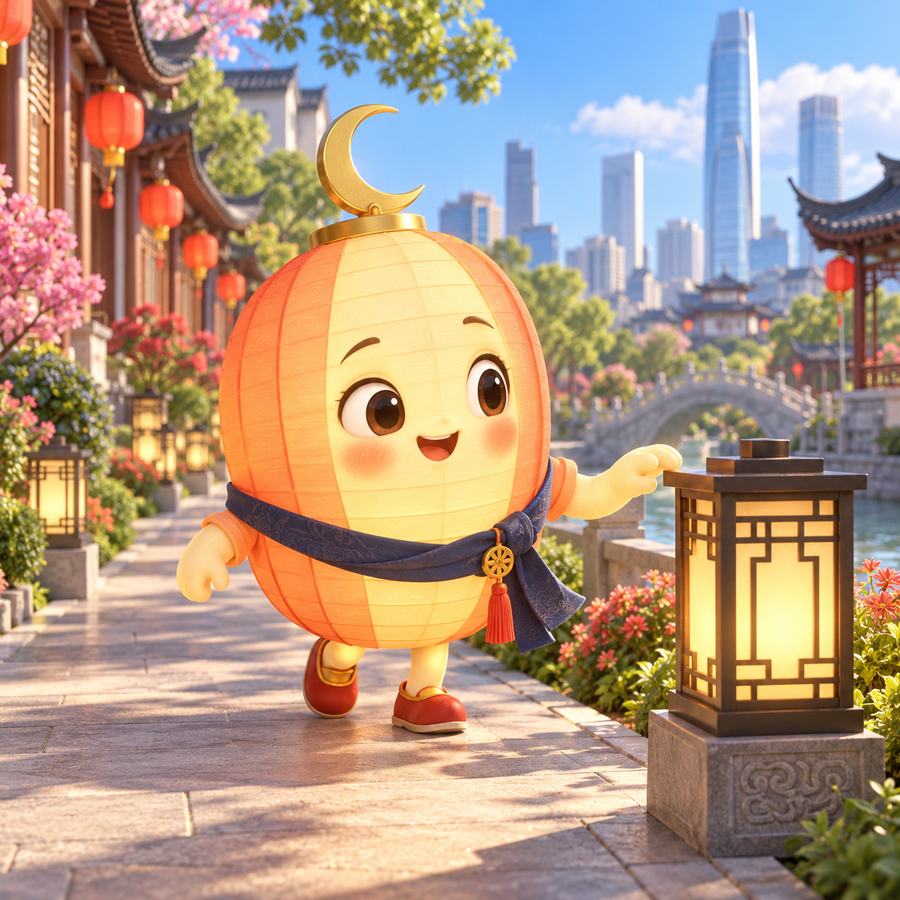 金橙灯笼 专注时刻