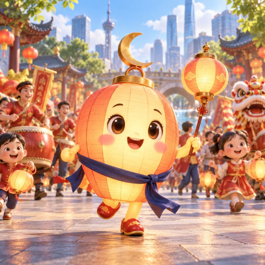 金橙灯笼 欢乐庆祝